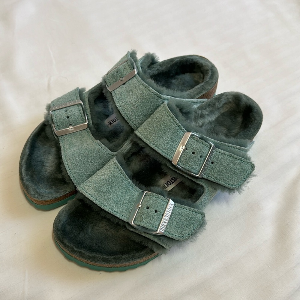 Birkenstock Arizona Shearling Fur Lined Sandals “Beryl” Women’s